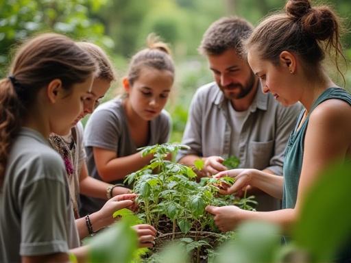 Workshop participants learning about bird habitats